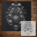 Christmas Bauble Bouquet Stencil reusable Mylar stencil, 300 x 300 mm