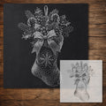 Christmas Stocking Arrangement Stencil reusable Mylar stencil, 300 x 300 mm