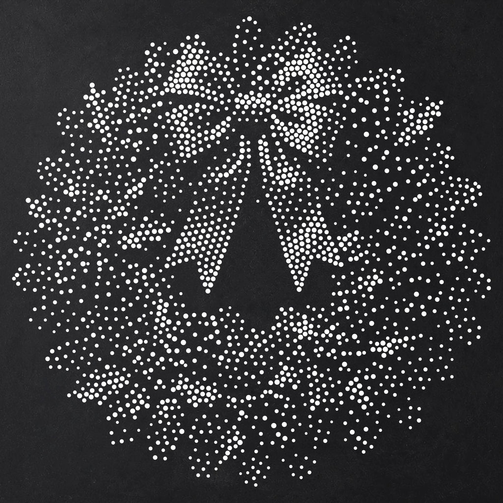 Christmas Wreath Stencil | Realistic Christmas Mylar Stipple Wall Art, Crafts (Large - 300mm / 12" approx)