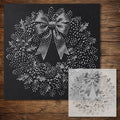 Christmas Wreath Stencil reusable Mylar stencil, 300 x 300 mm