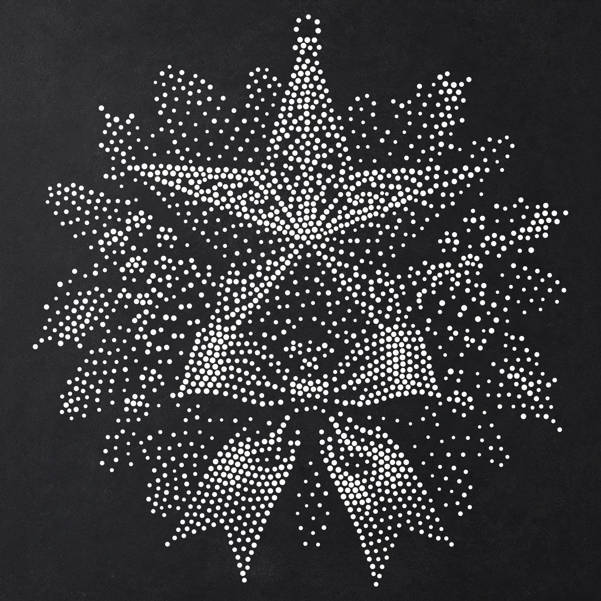 Christmas Star Wreath Stencil | Realistic Christmas Mylar Stipple Wall Art, Crafts (Large - 300mm / 12" approx)