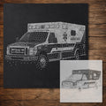 Ambulance Stencil reusable Mylar stencil, 300 x 300 mm