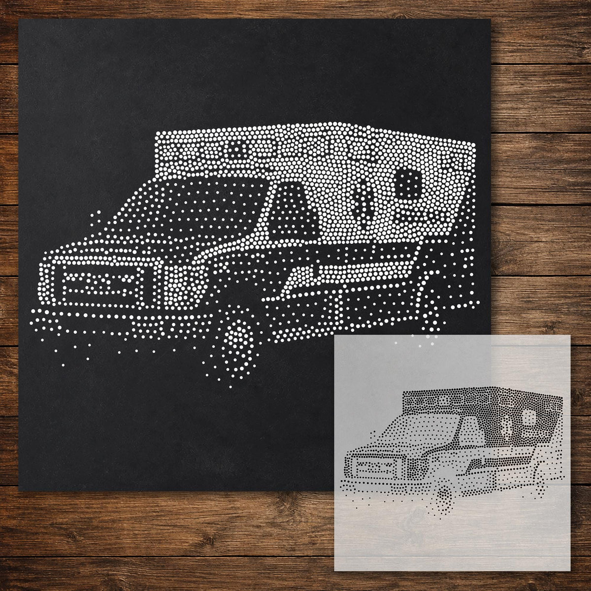 Ambulance Stencil reusable Mylar stencil, 300 x 300 mm