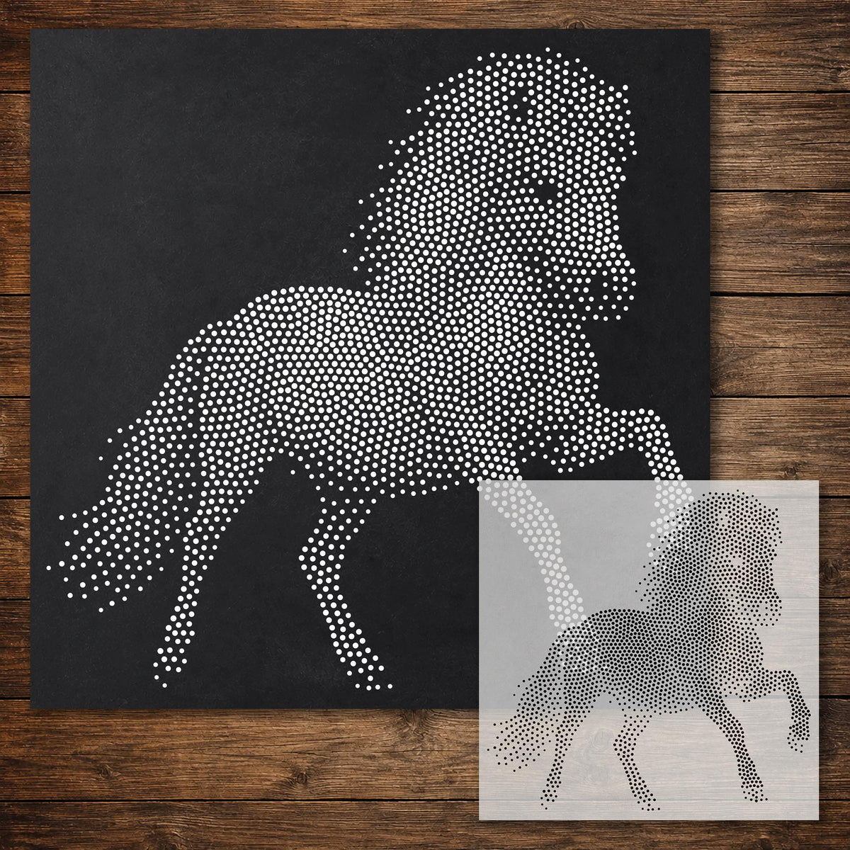 Pony Stencil reusable Mylar stencil, 300 x 300 mm