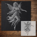 Fairy Stencil #1 reusable Mylar stencil, 300 x 300 mm