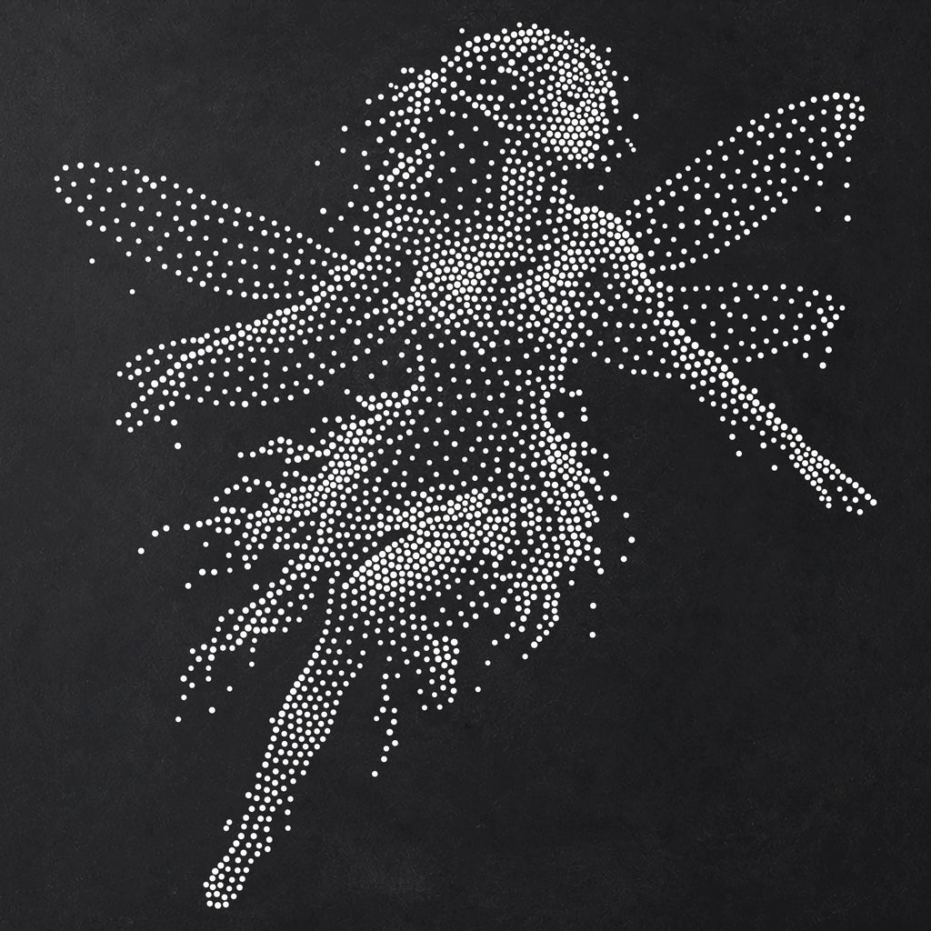 Dragonfly Fairy Stencil | Realistic Highly Detailed DIY Mylar Fantasy Wall Art, Stipple Art Crafts (Large - 300mm / 12" approx)