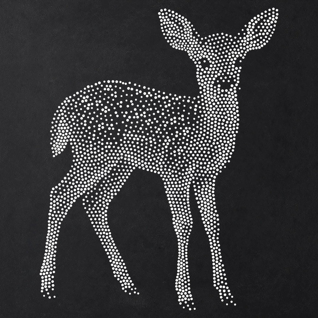 Fawn Stipple Art Stencil | Realistic Animal Wildlife Mylar Craft Stencil (Large - 300mm / 12" approx)