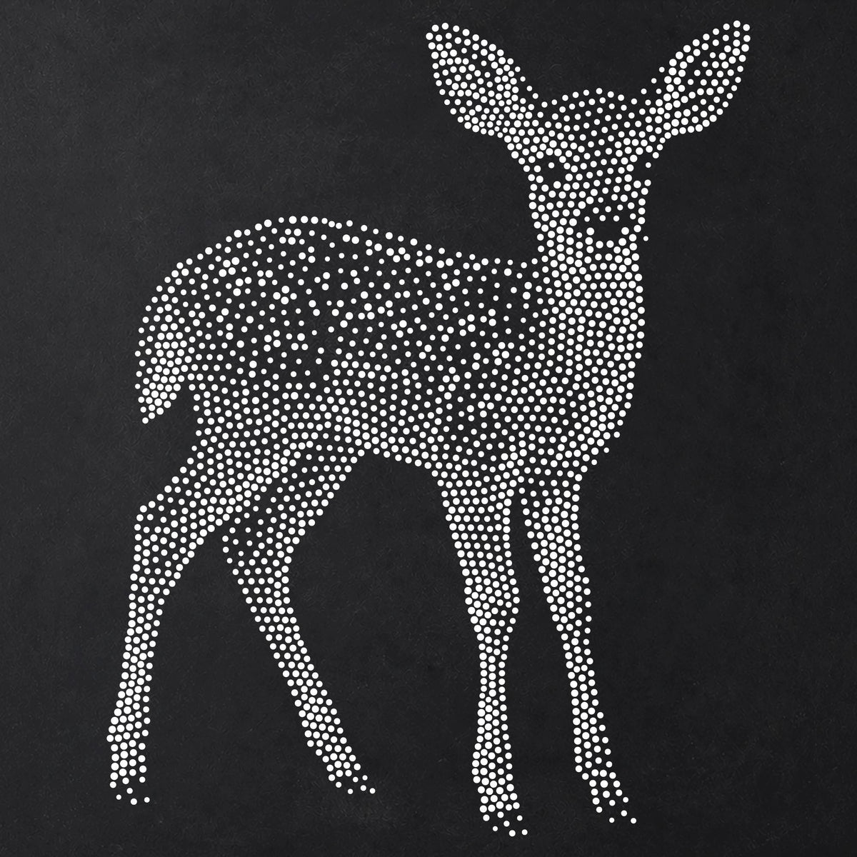 Fawn Stipple Art Stencil | Realistic Animal Wildlife Mylar Craft Stencil (Large - 300mm / 12" approx)