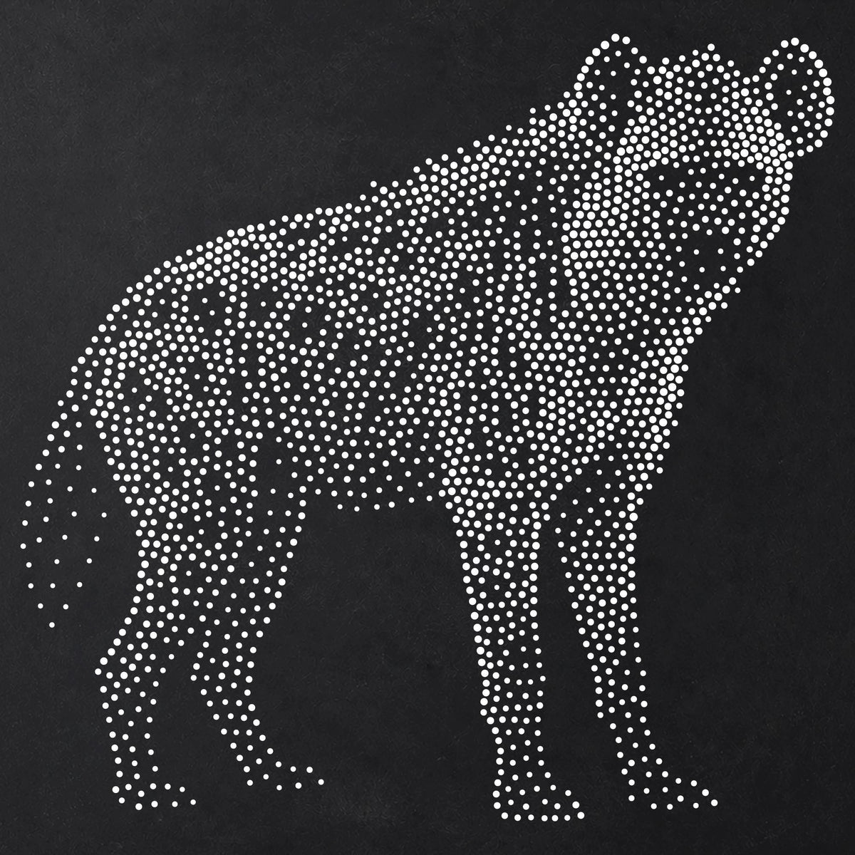 Hyena Stipple Art Stencil | Realistic Animal Mylar Plastic Craft Stencil (Large - 300mm / 12" approx)
