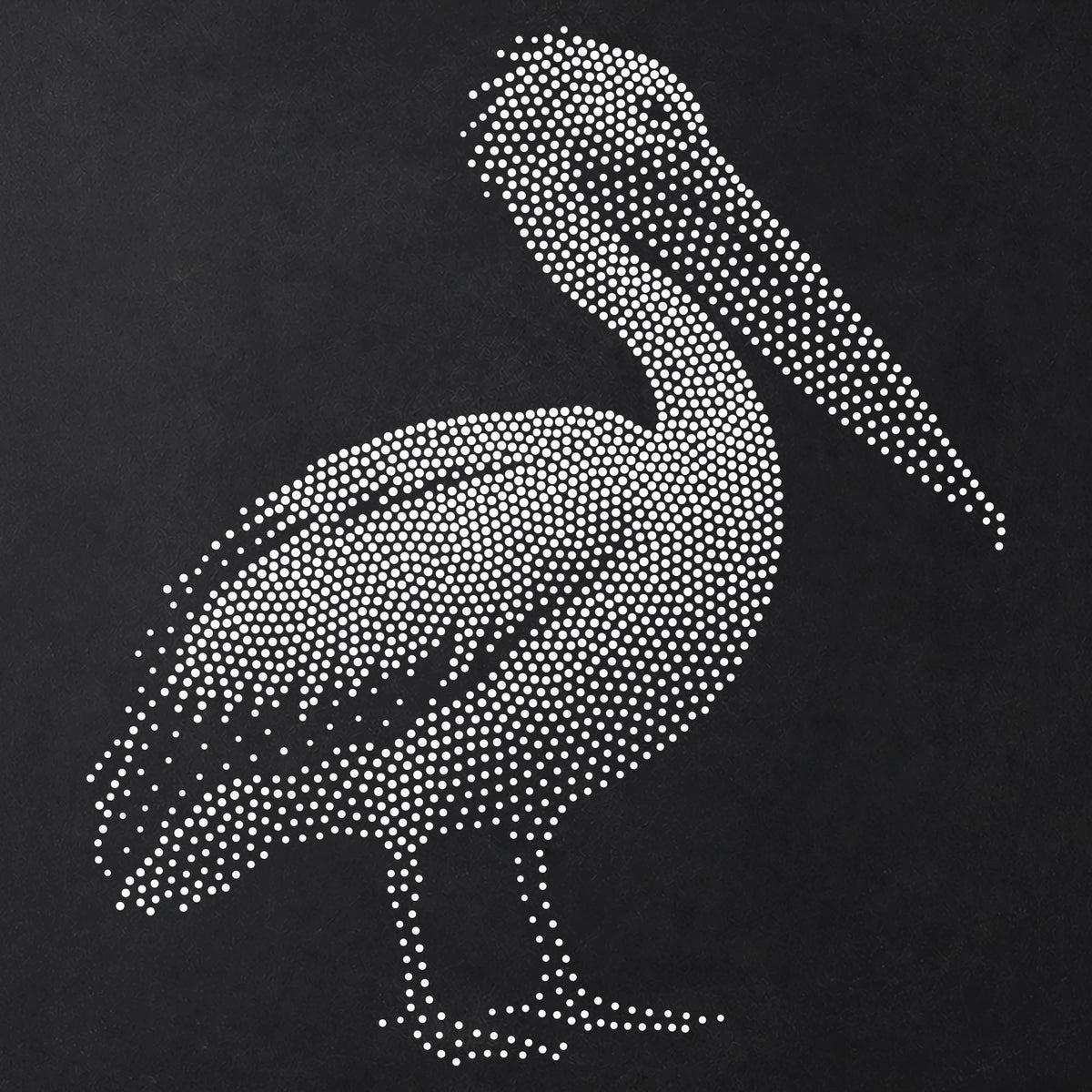 Pelican Stipple Art Stencil | Realistic Animal Mylar Plastic Craft Stencil (Large - 300mm / 12" approx)
