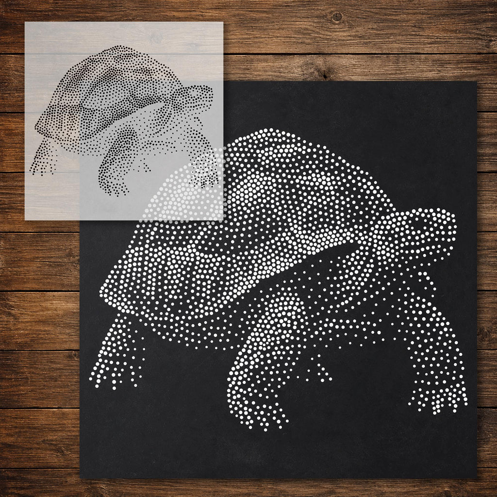 Tortoise Stipple Art Stencil reusable Mylar stencil, 300 x 300 mm