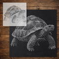 Tortoise Stipple Art Stencil reusable Mylar stencil, 300 x 300 mm