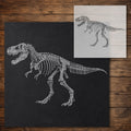 T Rex Dinosaur Skeleton Stencil reusable Mylar stencil, 300 x 300 mm