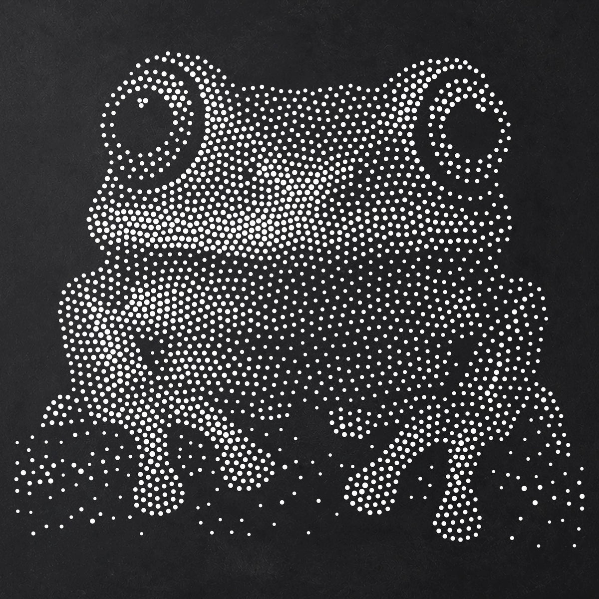 Tree Frog Portrait Stipple Art Stencil | Realistic Animal Mylar Plastic Craft Stencil (Large - 300mm / 12" approx)