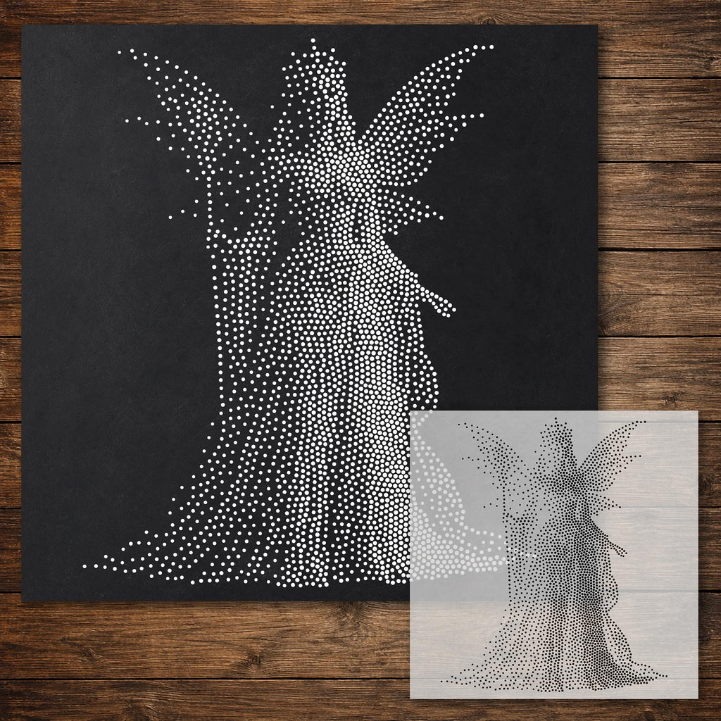 Fairy Queen Stencil reusable Mylar stencil, 300 x 300 mm