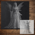 Fairy Queen Stencil reusable Mylar stencil, 300 x 300 mm