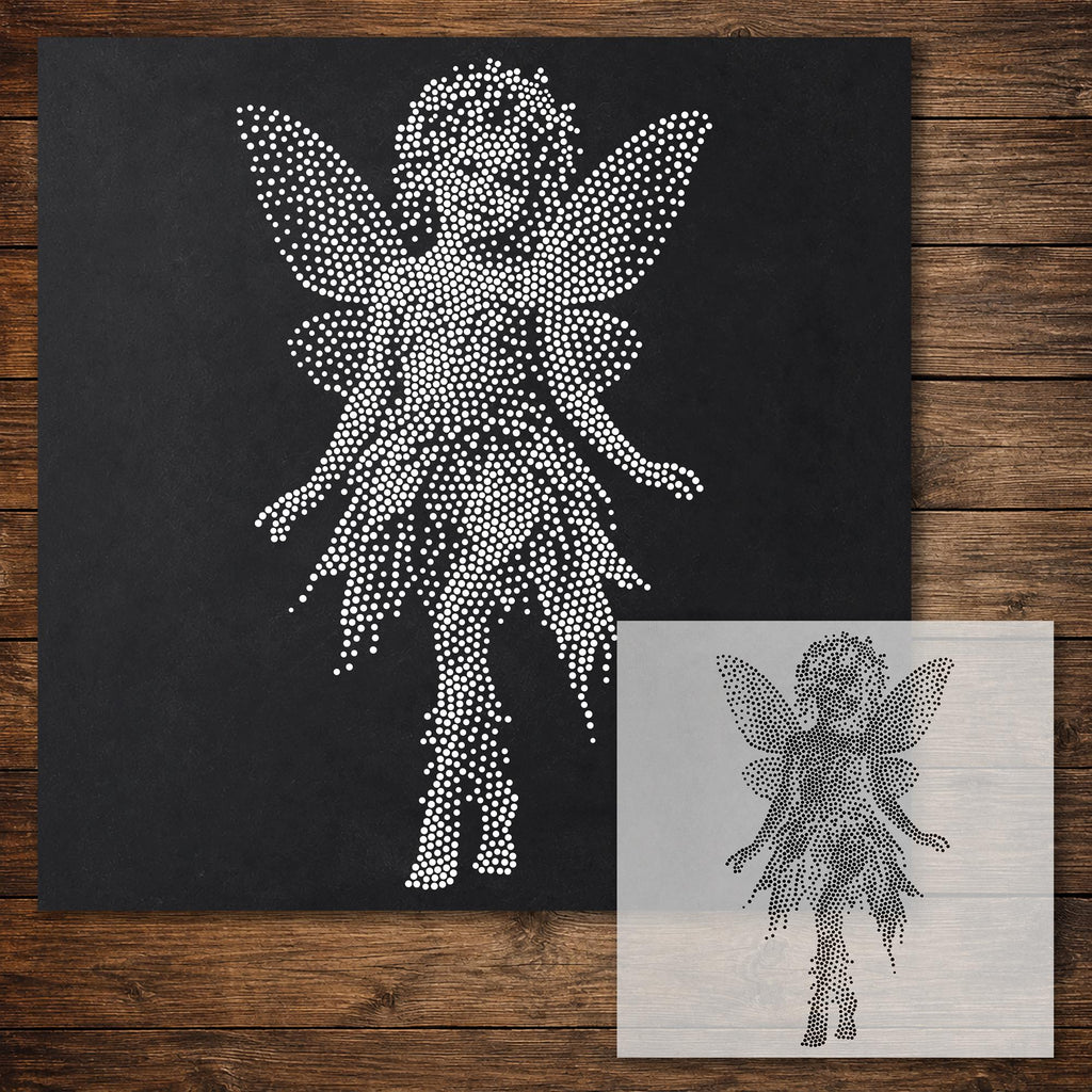 Fairy Child Stencil reusable Mylar stencil, 300 x 300 mm
