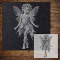 Fairy Child Stencil reusable Mylar stencil, 300 x 300 mm