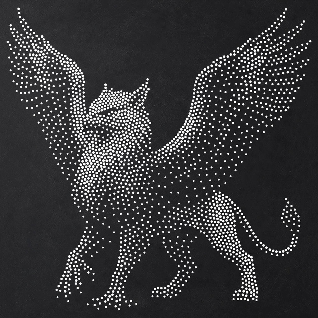 Griffin Stencil | Realistic Highly Detailed DIY Mylar Fantasy Wall Art, Stipple Art Crafts (Large - 300mm / 12" approx)