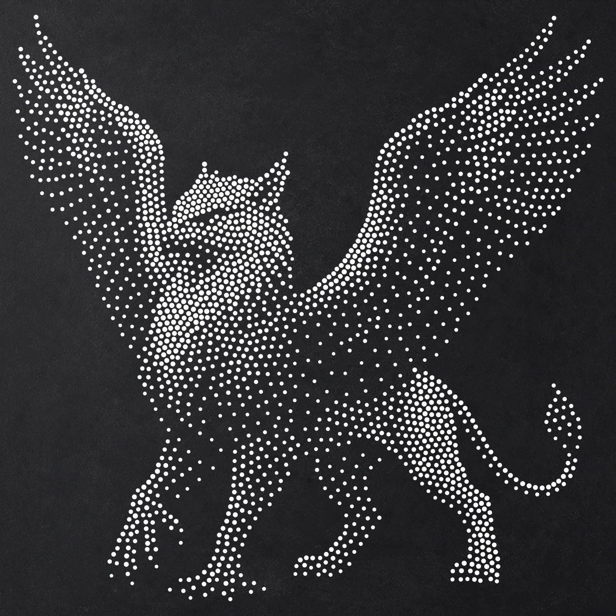 Griffin Stencil | Realistic Highly Detailed DIY Mylar Fantasy Wall Art, Stipple Art Crafts (Large - 300mm / 12" approx)