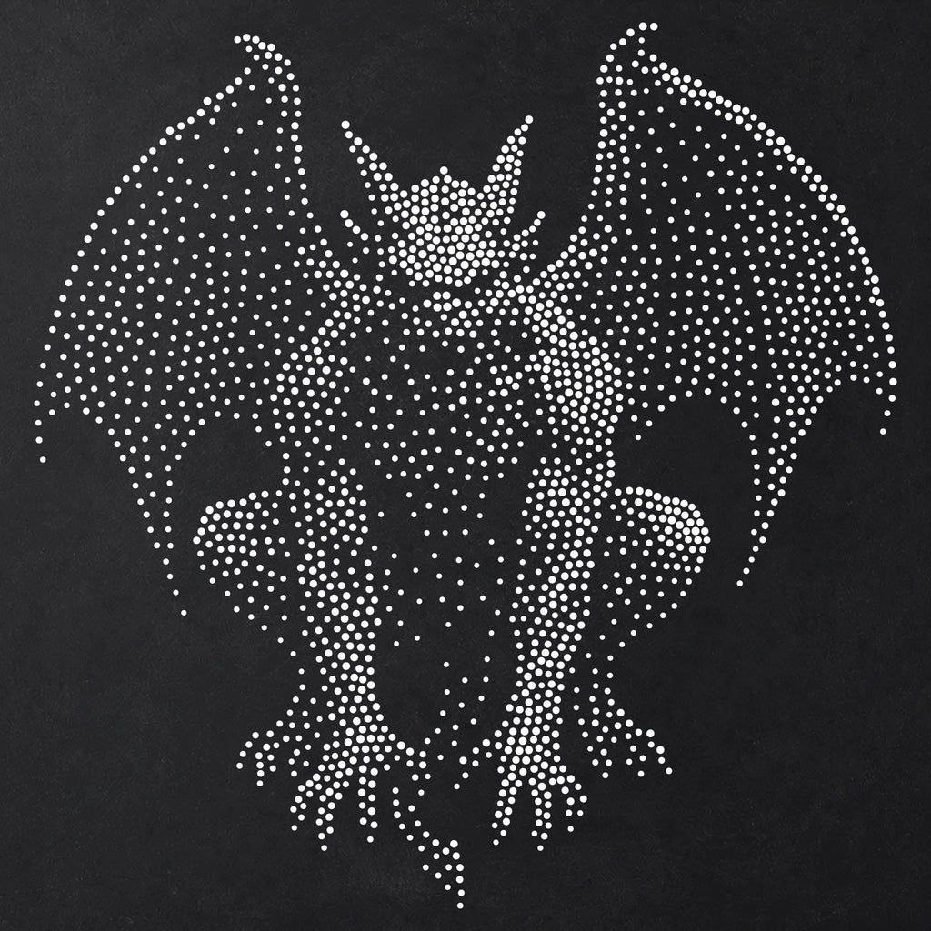 Gargoyle Stencil | Realistic Highly Detailed DIY Mylar Fantasy Wall Art, Stipple Art Crafts (Large - 300mm / 12" approx)