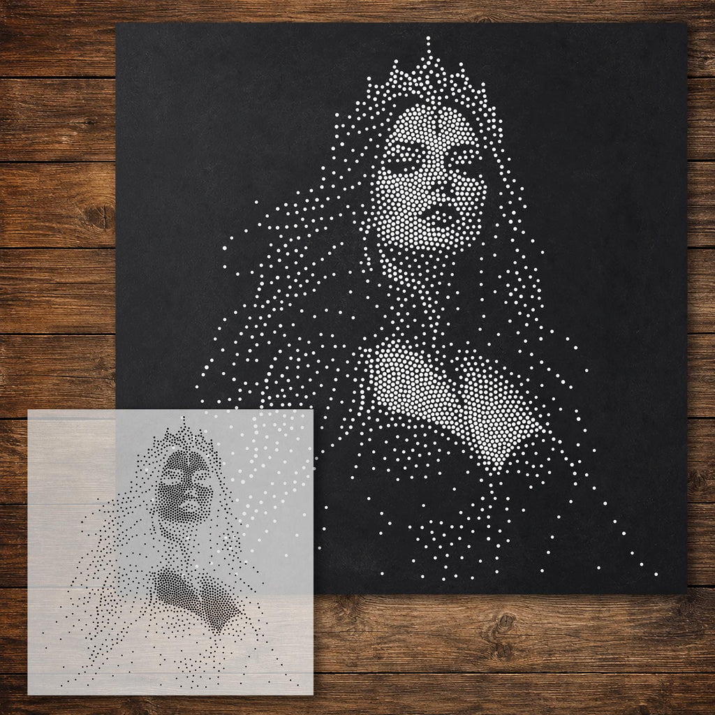 Sorceress Enchantress Stencil reusable Mylar stencil, 300 x 300 mm