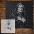 Sorceress Enchantress Stencil reusable Mylar stencil, 300 x 300 mm