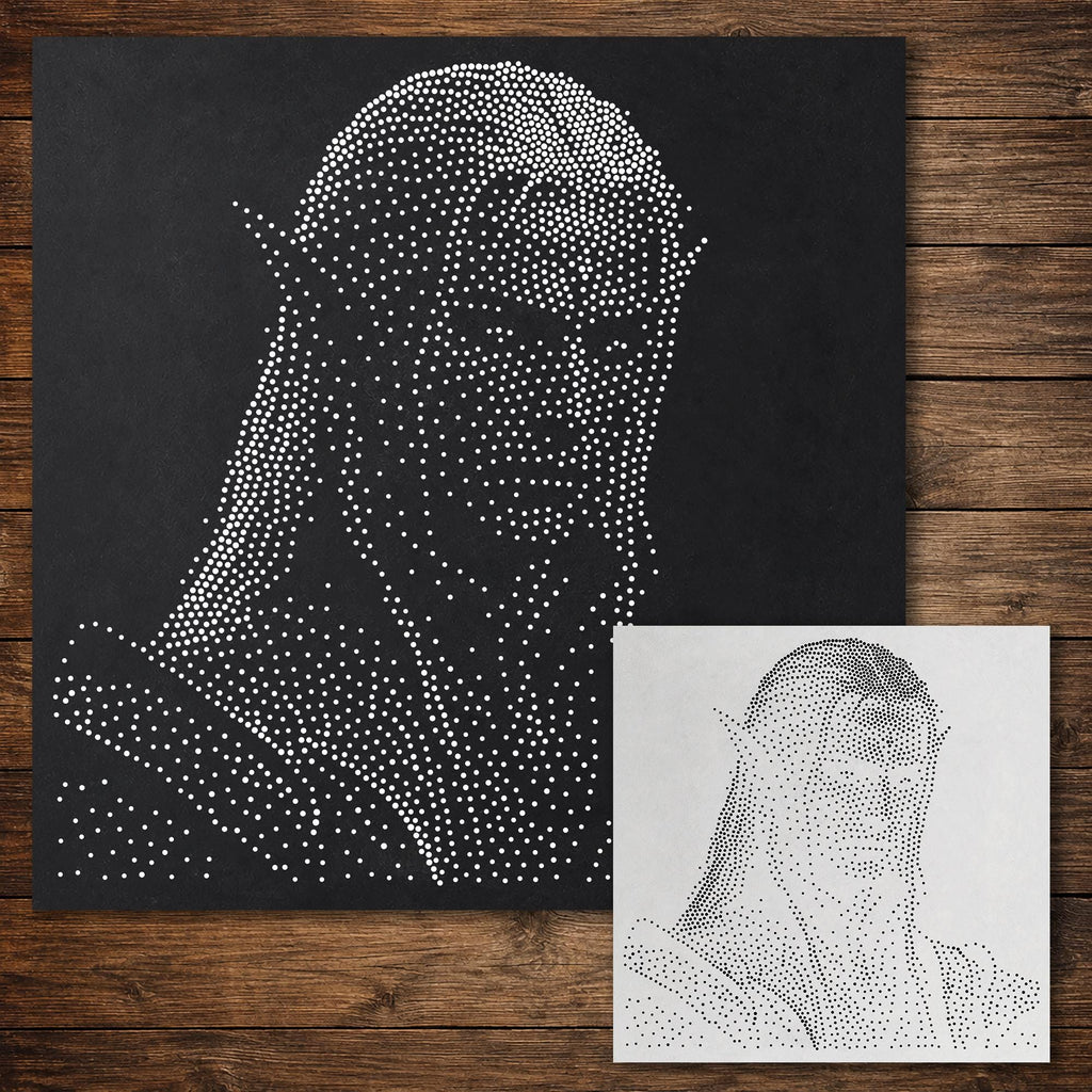 Dark Elf Stencil reusable Mylar stencil, 300 x 300 mm