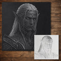 Dark Elf Stencil reusable Mylar stencil, 300 x 300 mm