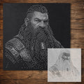 Dwarf Warrior Stencil reusable Mylar stencil, 300 x 300 mm