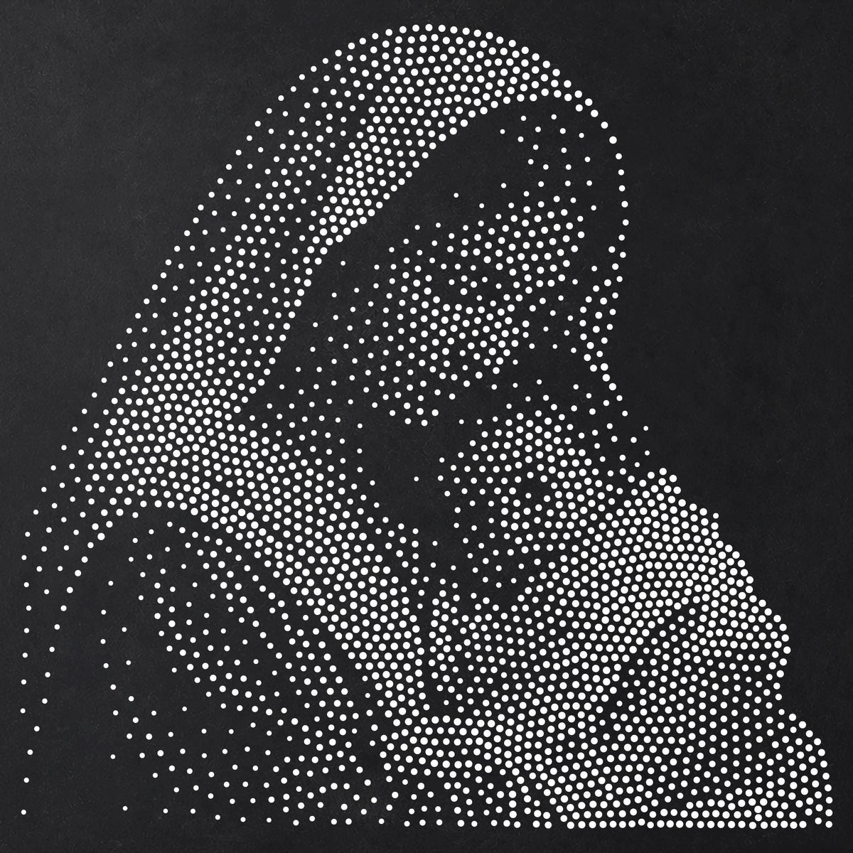 Mary Holding Baby Jesus Stencil | Realistic Christmas Nativity Mylar Stipple Wall Art, Crafts (Large - 300mm / 12" approx)
