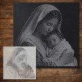Mary Holding Baby Jesus Stencil reusable Mylar stencil, 300 x 300 mm