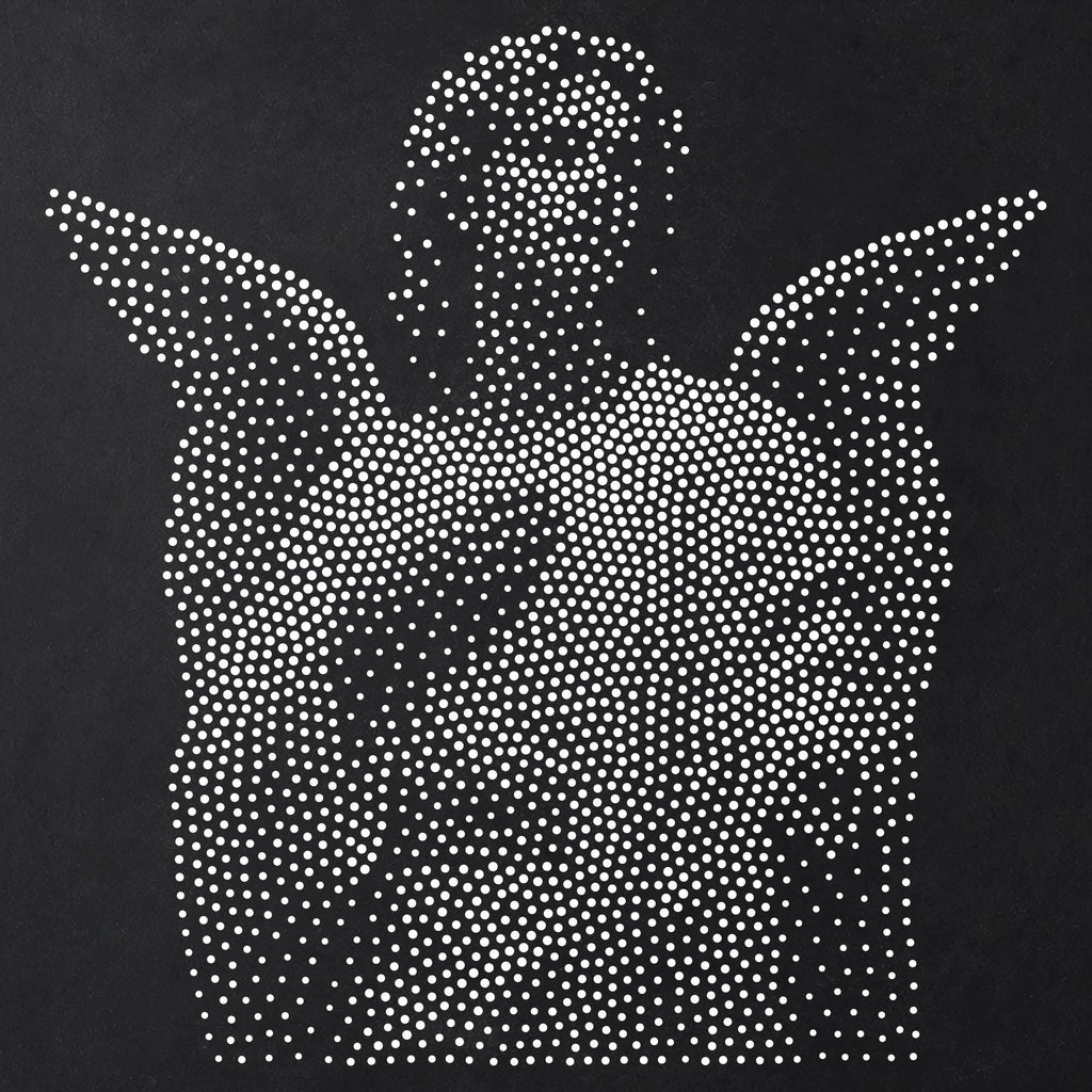 Nativity Angel Stencil | Realistic Christmas Mylar Stipple Wall Art, Crafts (Large - 300mm / 12" approx)
