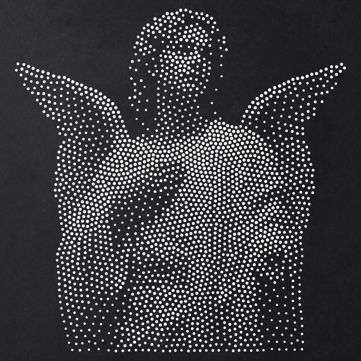 Nativity Angel Stencil | Realistic Christmas Mylar Stipple Wall Art, Crafts (Large - 300mm / 12" approx)