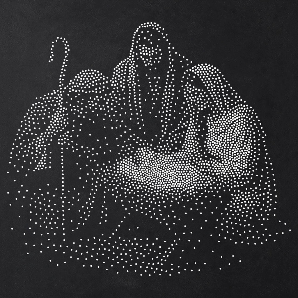 Shepherd with Holy Family Stencil | Realistic Christmas Nativity Mylar Stipple Wall Art, Crafts (Large - 300mm / 12" approx)