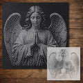 Angel in Prayer Stencil reusable Mylar stencil, 300 x 300 mm