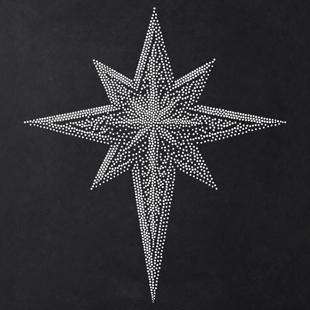 Nativity Star Stencil | Realistic Christmas Mylar Stipple Wall Art, Crafts (Large - 300mm / 12" approx)