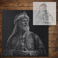 Wise Man with Gift Stencil reusable Mylar stencil, 300 x 300 mm