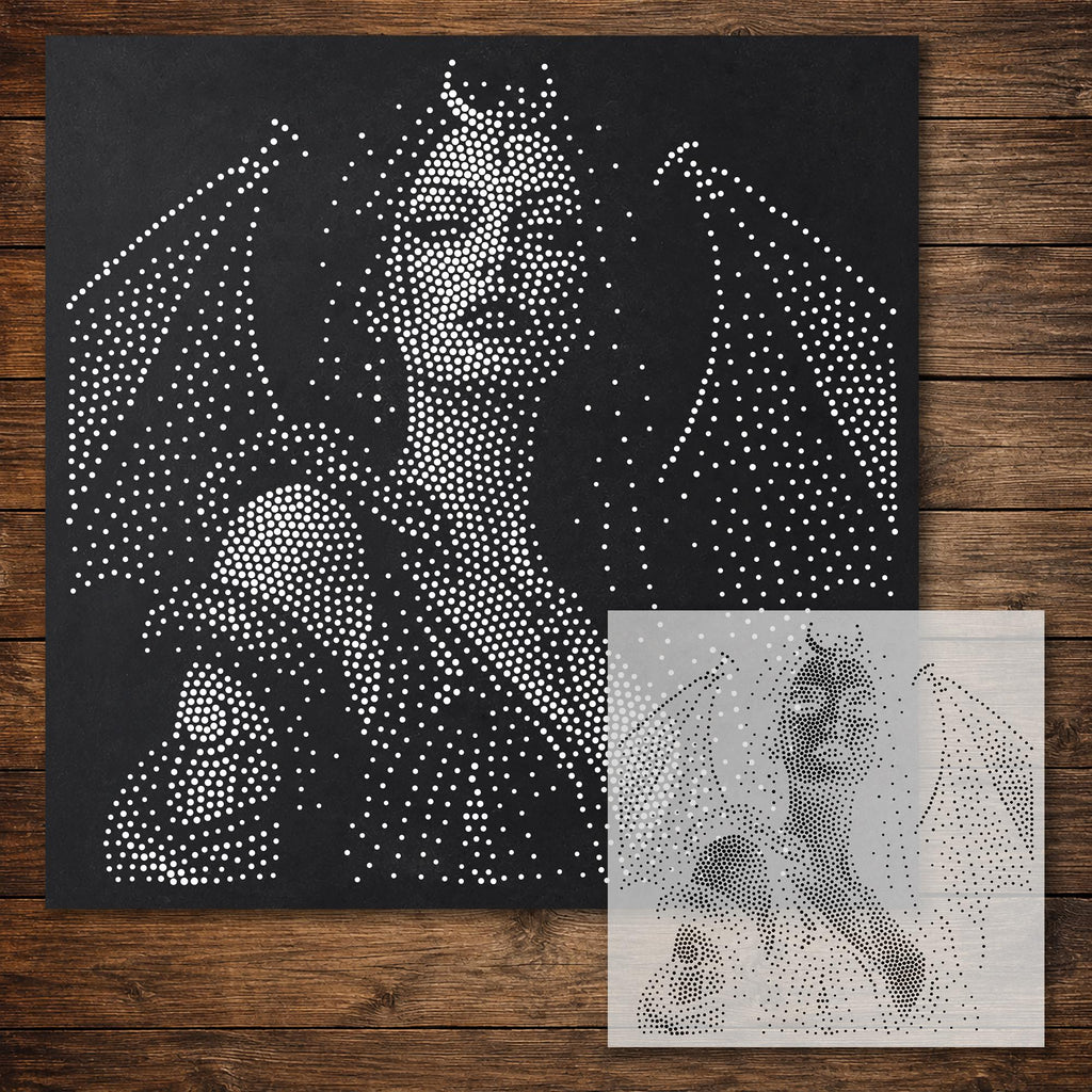 Lilith Serpent Stencil reusable Mylar stencil, 300 x 300 mm