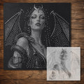 Lilith Serpent Stencil reusable Mylar stencil, 300 x 300 mm