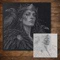 Morrigan Raven Queen Stencil reusable Mylar stencil, 300 x 300 mm