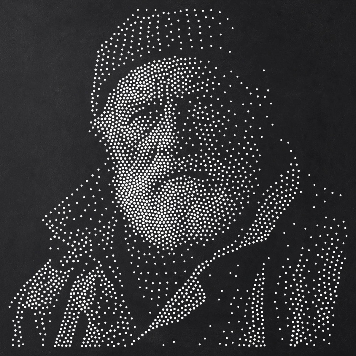 Old Fisherman Portrait Stipple Art Stencil | Realistic Mylar Plastic Craft Stencil (Large - 300mm / 12" approx)