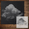Cloud Stencil reusable Mylar stencil, 300 x 300 mm