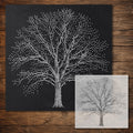 Bare Winter Tree Stencil reusable Mylar stencil, 300 x 300 mm