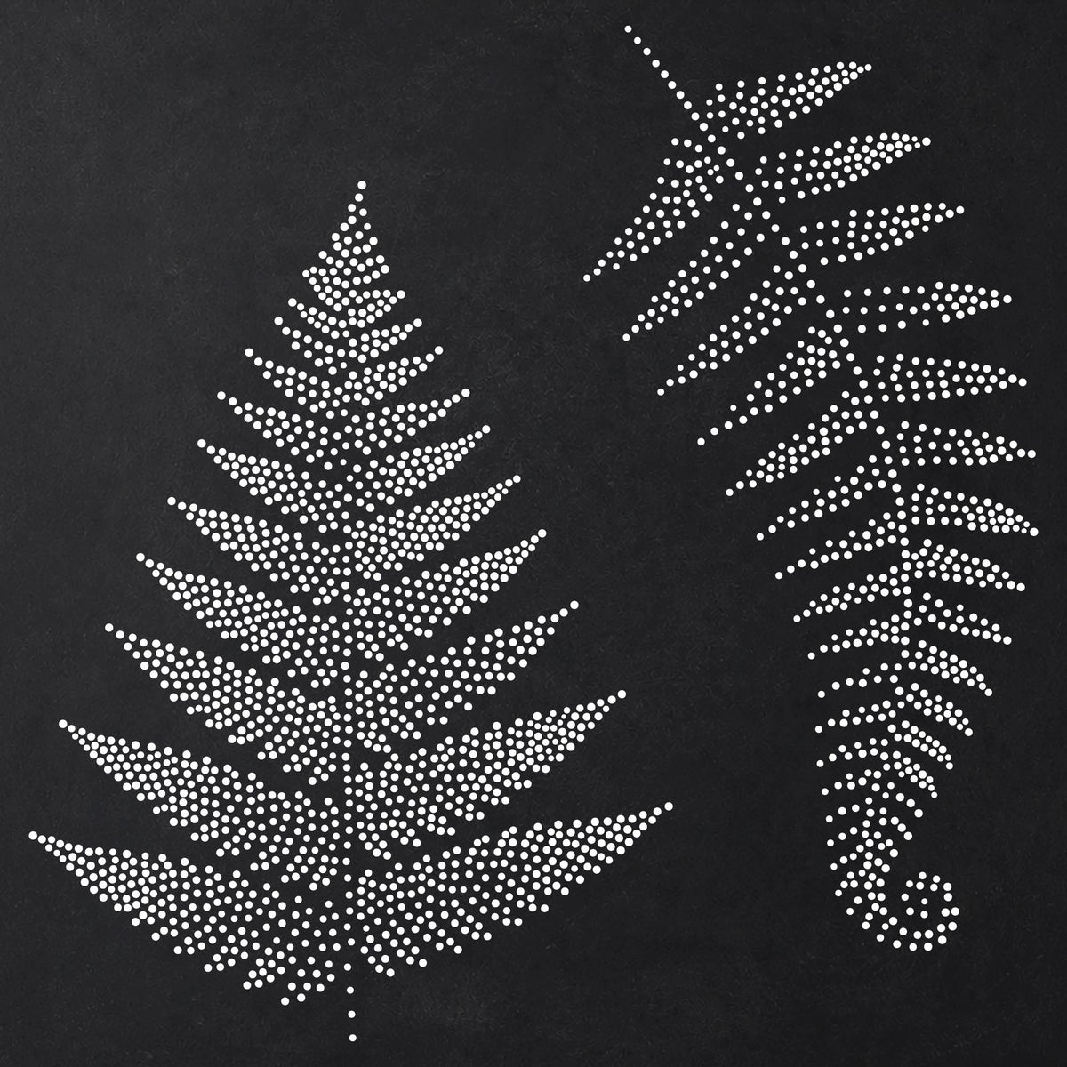 Fern Frond Stencil | Realistic Highly Detailed DIY Mylar Wall Art, Stipple Art Crafts (Large - 300mm / 12" approx)