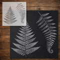 Fern Frond Stencil reusable Mylar stencil, 300 x 300 mm