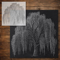 Weeping Willow Tree Stencil reusable Mylar stencil, 300 x 300 mm