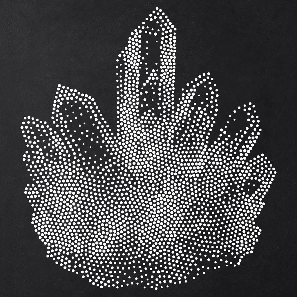 Crystal Cluster Stencil | Realistic Highly Detailed DIY Mylar Wall Art, Stipple Art Crafts (Large - 300mm / 12" approx)