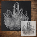 Crystal Cluster Stencil reusable Mylar stencil, 300 x 300 mm