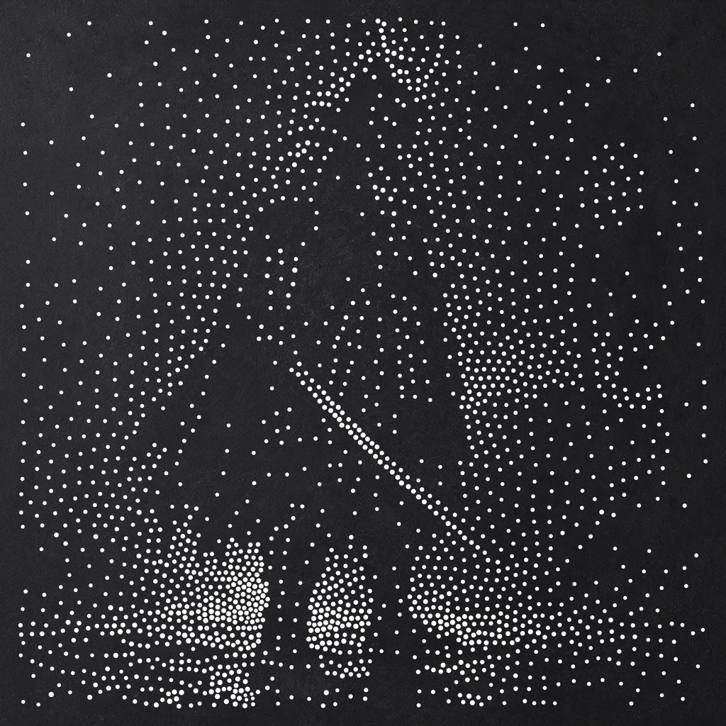 Samurai in Rain Stipple Art Stencil | Realistic Mylar Plastic Craft Stencil (Large - 300mm / 12" approx)